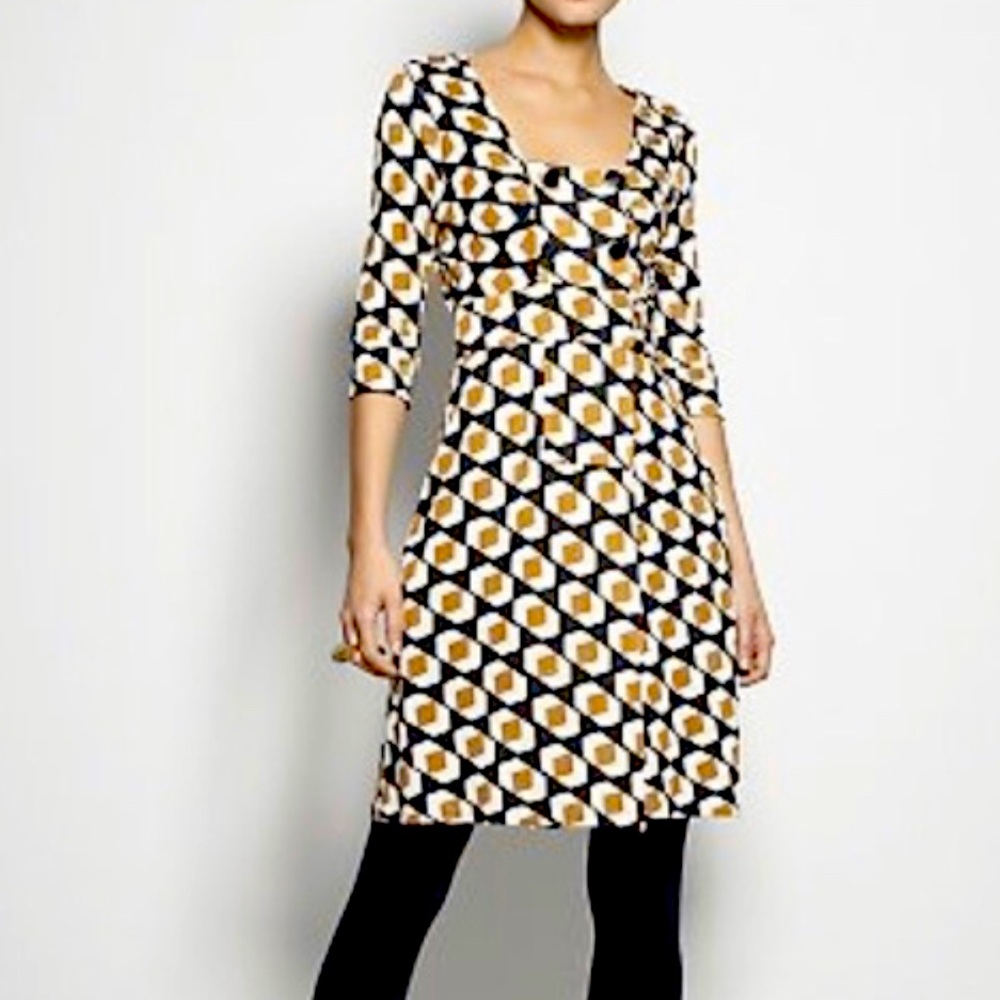 DIANE VON FURSTENBERG "Dutch" Wrap Dress Sz 4
